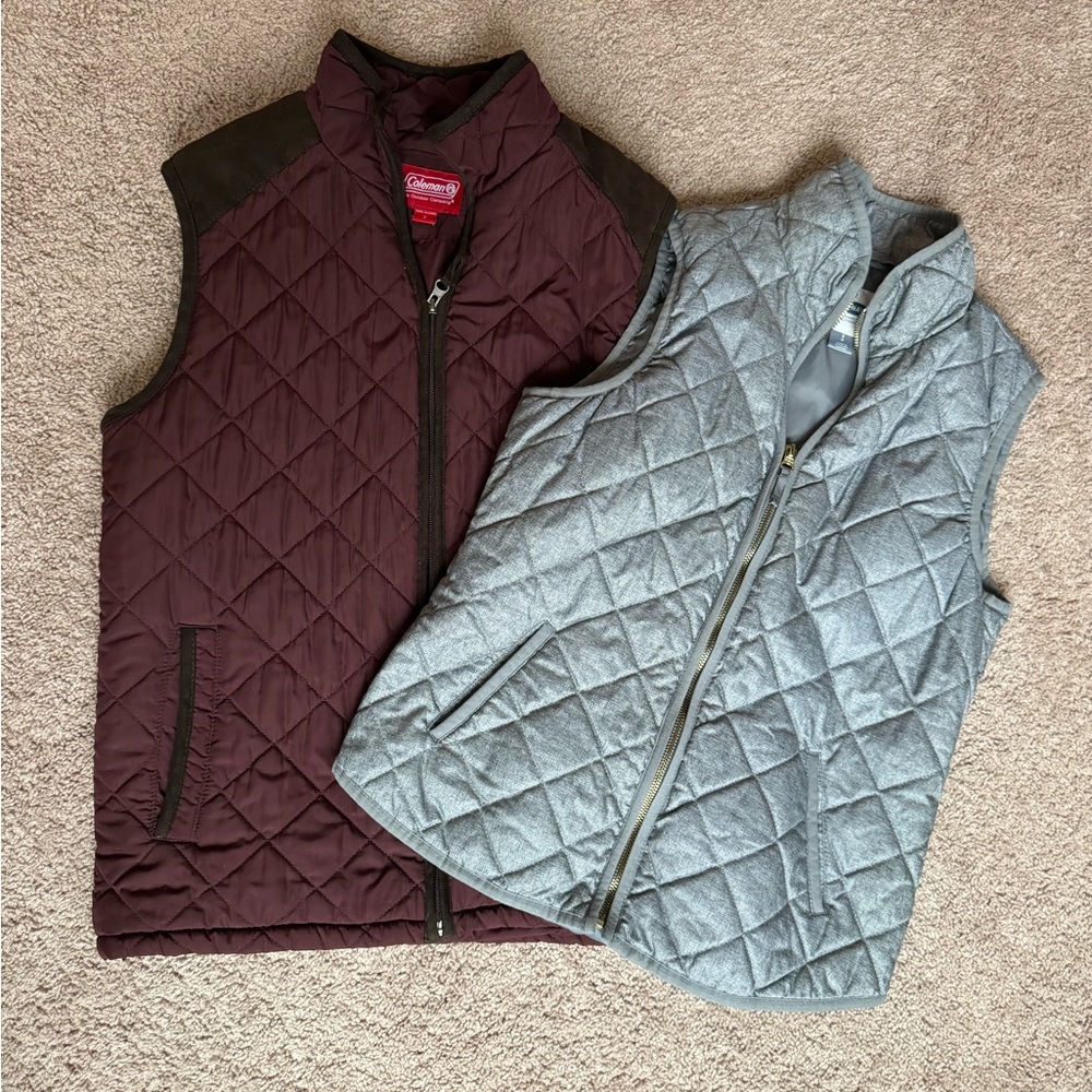 Two puff vests